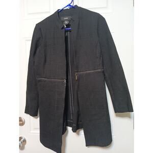 Alfani women's Jacquard Open Front Black Long Size 2 Zipper Sides Long Sleeve